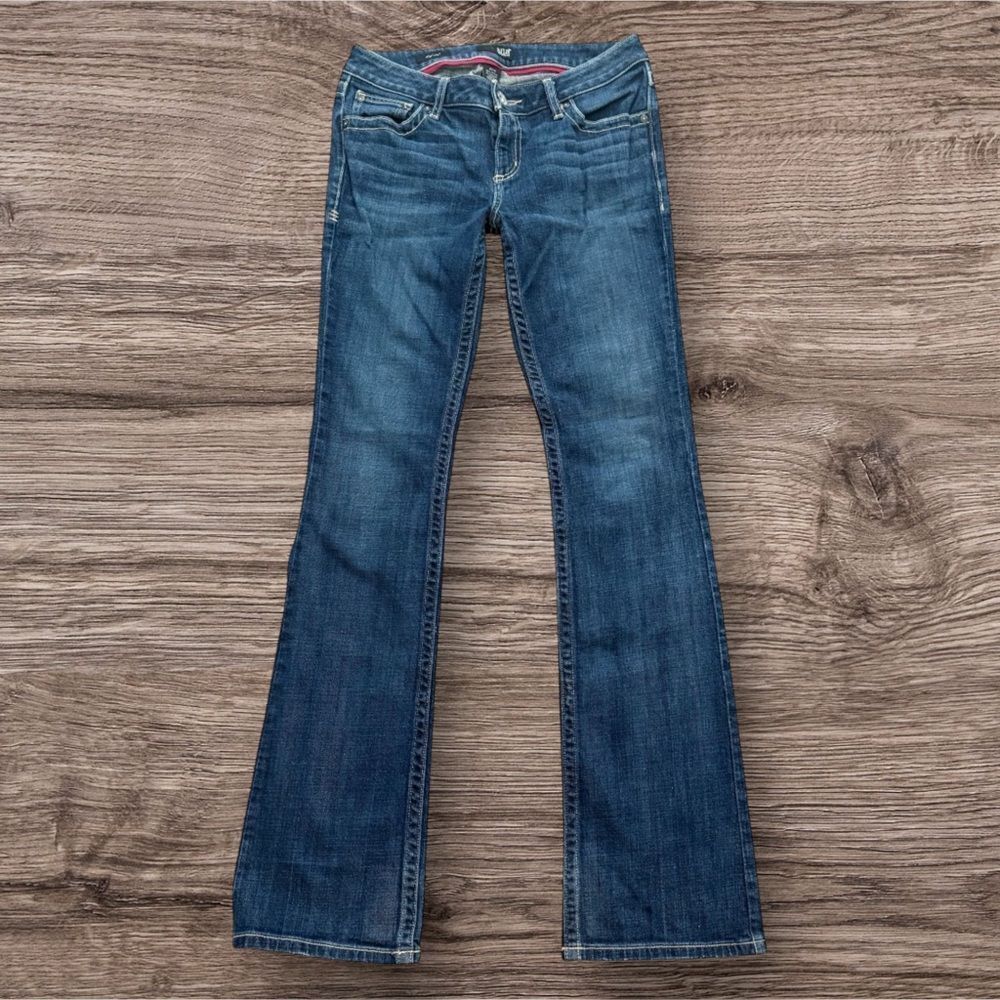 a.n.a Y2K Low Rise Bootcut Jeans Medium Wash Denim Stretch Retro Size 27/4 33"